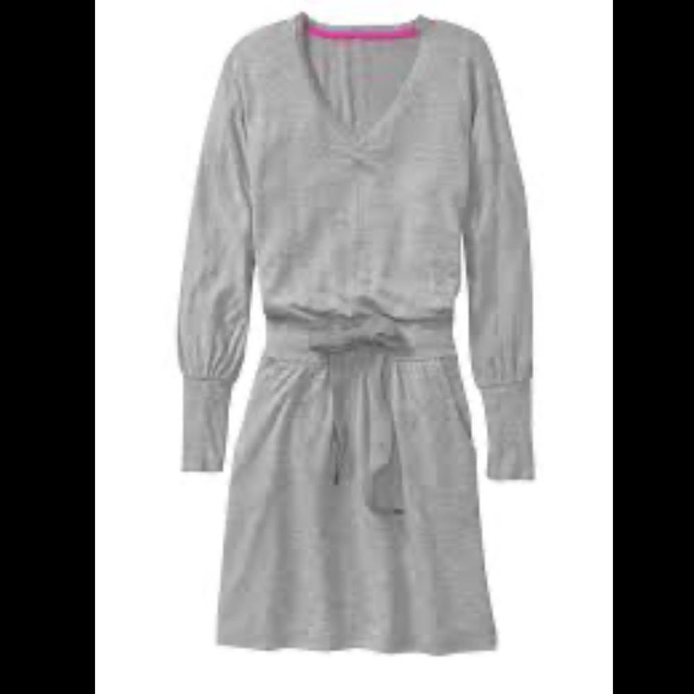 Athleta Gray Long-Sleeve Dress